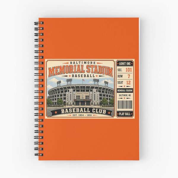 Item preview, Baltimore Memorial Stadium Vintage Ticket Poster Retro Baseball Stadium Art Classic Orioles Ballpark Exterior designed and sold by GhostDawgs.