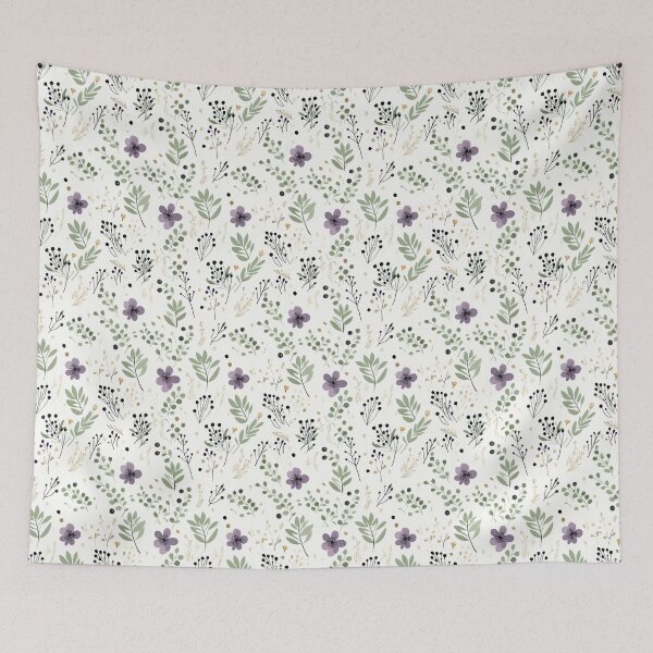 Item preview, Modern Purple Green Boho Floral designed and sold by PetalandPixal.