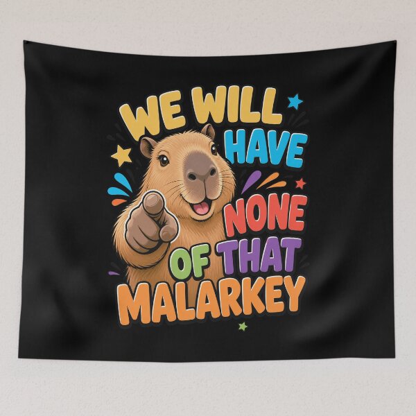 Item preview, Funny Pointing Capybara No Malarkey designed and sold by JesterKrewArt.