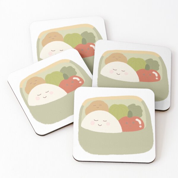 Item preview, Cute Bento Box Kawaii Food Character Minimal Pastel Aesthetic Art designed and sold by Teenidesign .