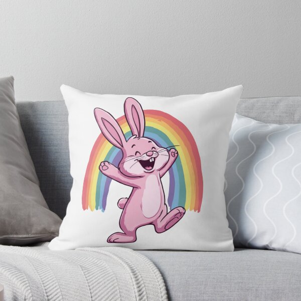 Item preview, Funny Rabbit Meme Humor Collection – Happy Rainbow Bunny Cartoon Meme Aesthetic Cute Rabbit Joy Vibes designed and sold by MiraLumeStudio.