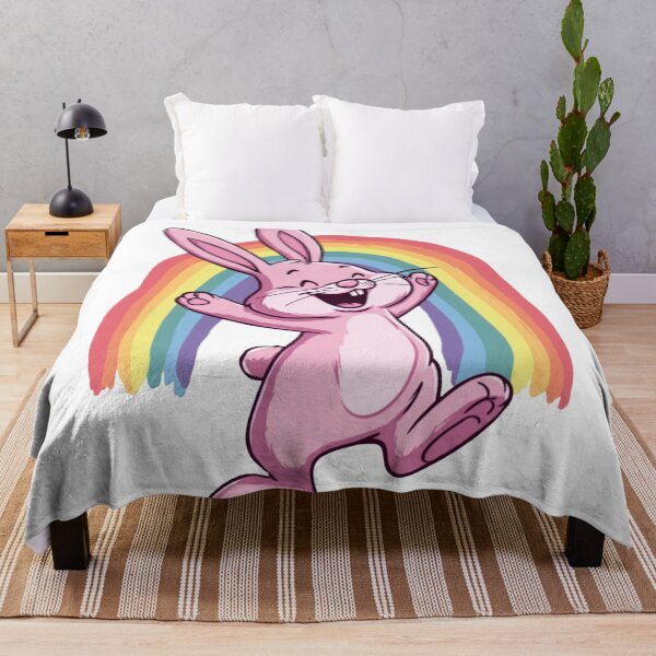 Item preview, Funny Rabbit Meme Humor Collection – Happy Rainbow Bunny Cartoon Meme Aesthetic Cute Rabbit Joy Vibes designed and sold by MiraLumeStudio.