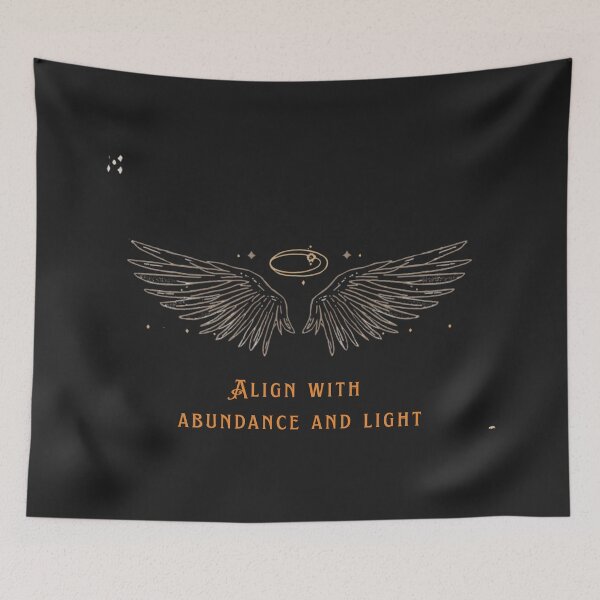 Item preview, Align With Abundance – Spiritual Manifestation Typography Design designed and sold by CosmicQuietLab.
