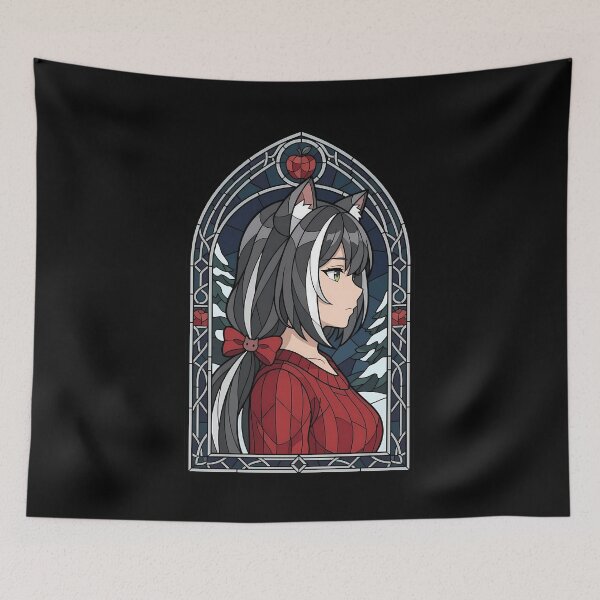 Item preview, Kyaru Princess Connect Winter Cat Girl Stained Glass designed and sold by mildaclairmo.
