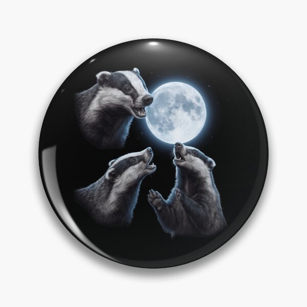 Item preview, Badger Howling Moon Art Animal Lover designed and sold by TerryConnells.