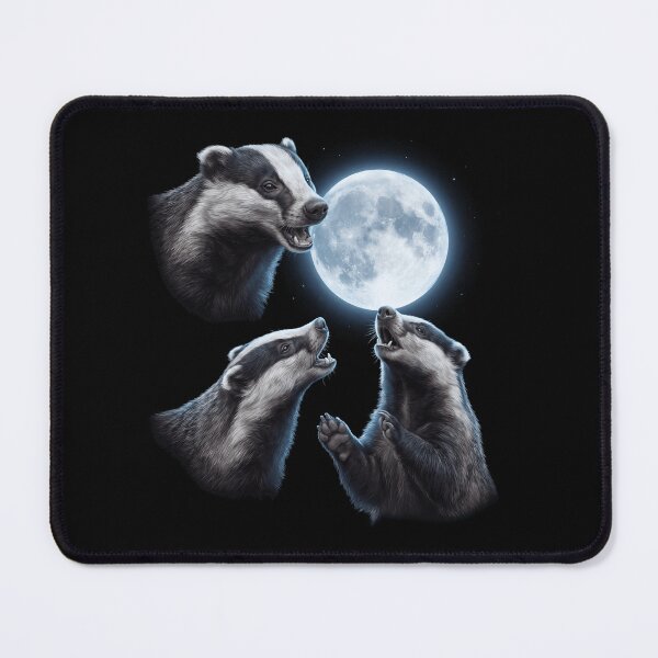 Item preview, Badger Howling Moon Art Animal Lover designed and sold by TerryConnells.