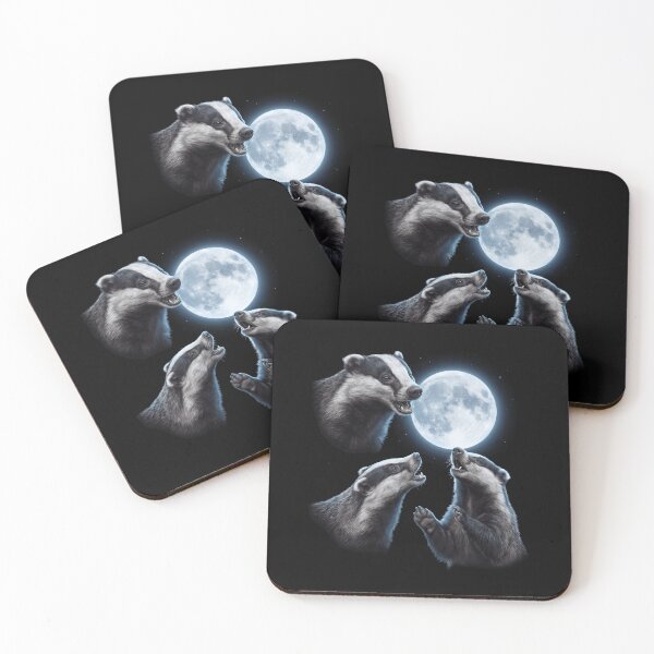 Item preview, Badger Howling Moon Art Animal Lover designed and sold by TerryConnells.