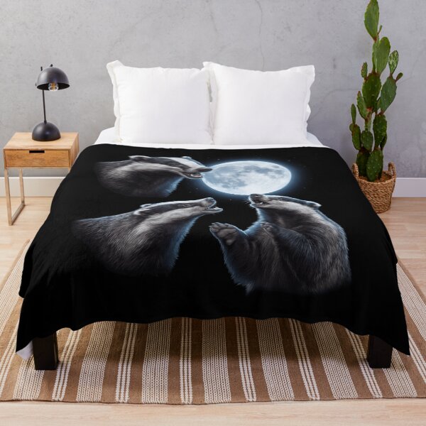 Item preview, Badger Howling Moon Art Animal Lover designed and sold by TerryConnells.