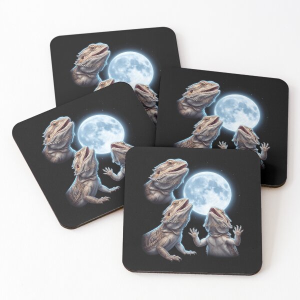 Item preview, Bearded Dragon Howling Moon Art Animal Lover designed and sold by TerryConnells.