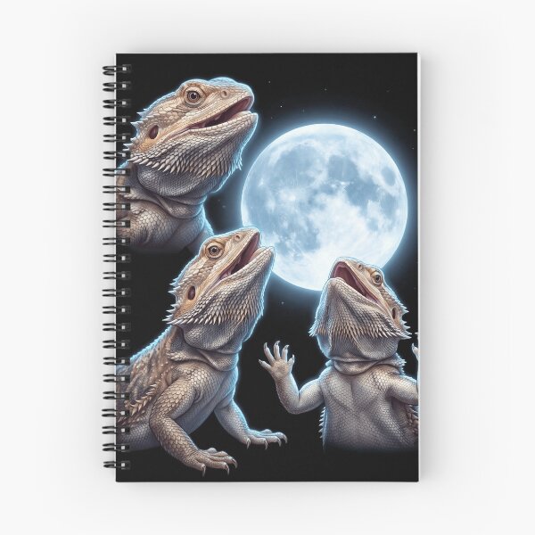 Item preview, Bearded Dragon Howling Moon Art Animal Lover designed and sold by TerryConnells.