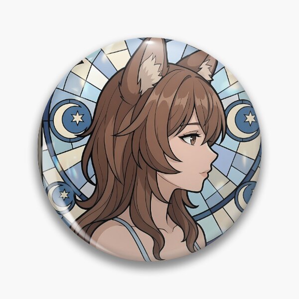 Artikelvorschau, Liliruca Arde DanMachi Mondbeschienene Tierohren Buntglasporträt entworfen und verkauft von mildaclairmo.