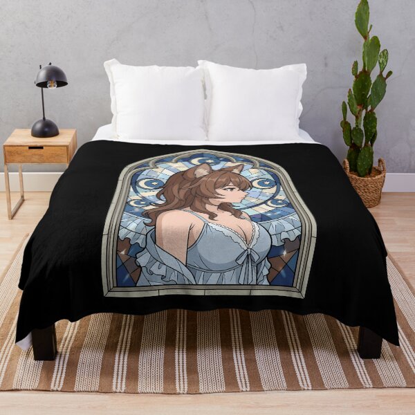 Item preview, Liliruca Arde DanMachi Moonlit Animal Ears Stained Glass Portrait designed and sold by mildaclairmo.