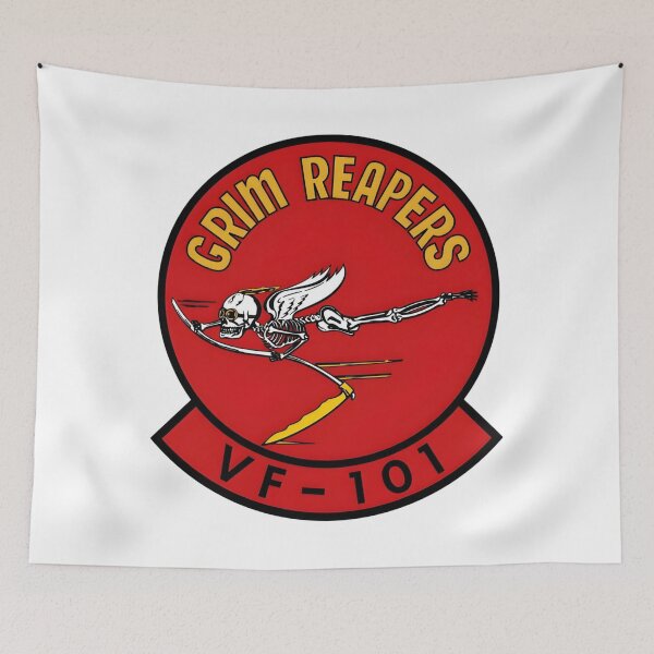 Item preview, VF-101 "Grim Reapers" Flying Skeleton Squadron Emblem designed and sold by CharlieDesings.