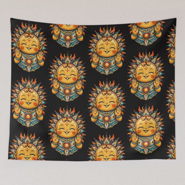 Item preview, Sun Deity Baby – Folk Neon Screen Print Art designed and sold by Motel Mirage.