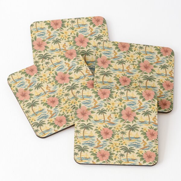 Item preview, Mid Century Faded Hawaiian Shirt Print designed and sold by Lee Hiller Designs.
