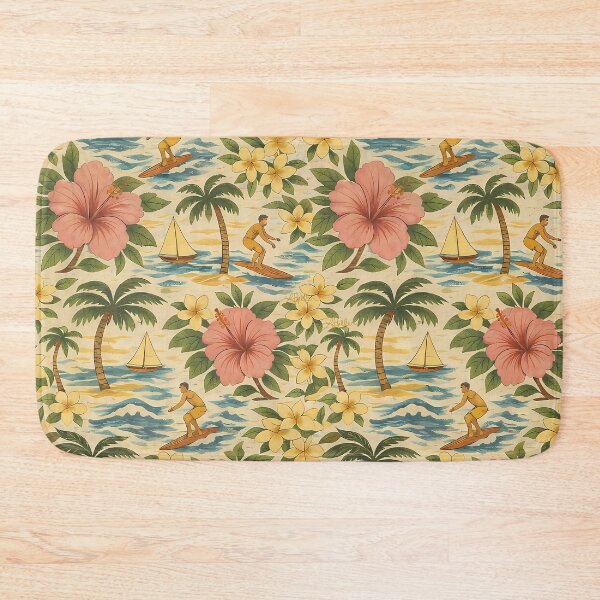 Item preview, Mid Century Faded Hawaiian Shirt Print designed and sold by Lee Hiller Designs.