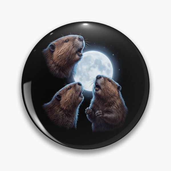 Item preview, Beaver Howling Moon Art Animal Lover designed and sold by TerryConnells.