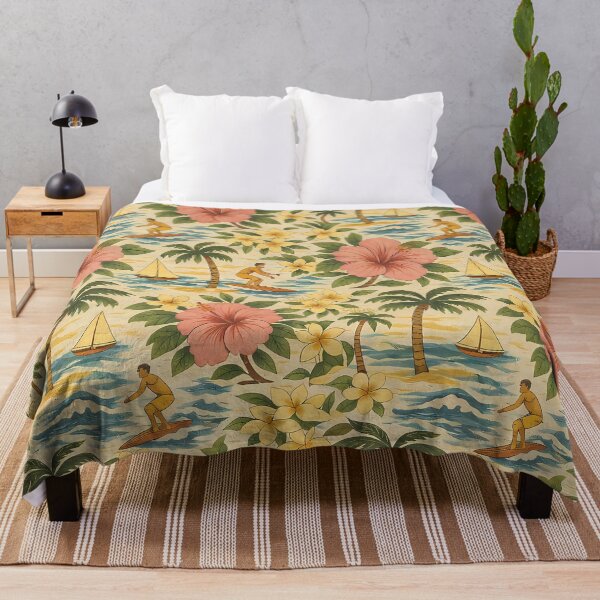 Item preview, Mid Century Faded Hawaiian Shirt Print designed and sold by Lee Hiller Designs.