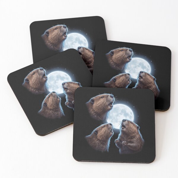 Item preview, Beaver Howling Moon Art Animal Lover designed and sold by TerryConnells.