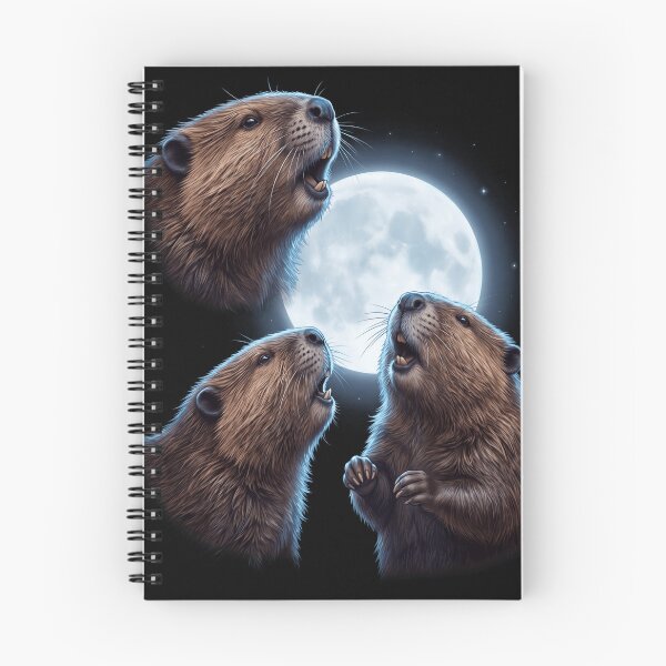 Item preview, Beaver Howling Moon Art Animal Lover designed and sold by TerryConnells.