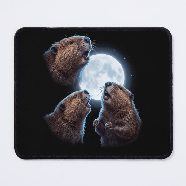 Item preview, Beaver Howling Moon Art Animal Lover designed and sold by TerryConnells.