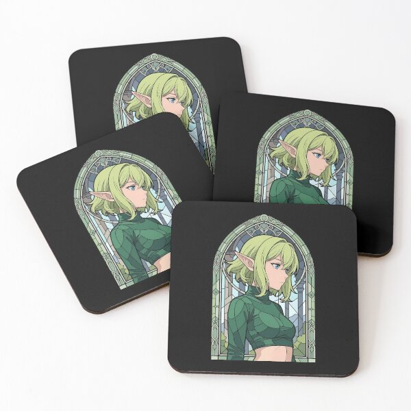 Item preview, Ryuu Lion DanMachi Green Elf Stained Glass Profile designed and sold by mildaclairmo.