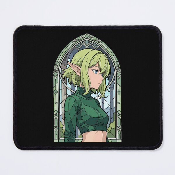 Item preview, Ryuu Lion DanMachi Green Elf Stained Glass Profile designed and sold by mildaclairmo.