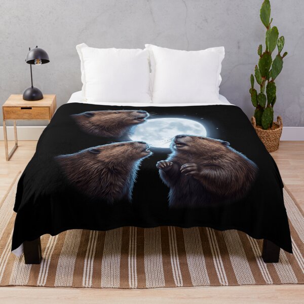 Item preview, Beaver Howling Moon Art Animal Lover designed and sold by TerryConnells.