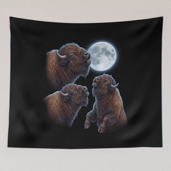 Item preview, Buffalo Howling Moon Art Animal Lover designed and sold by TerryConnells.