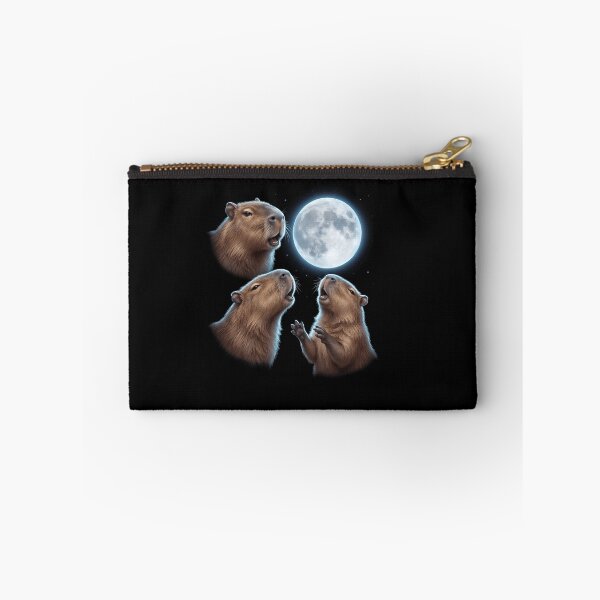 Item preview, Capybara Howling Moon Art Animal Lover designed and sold by TerryConnells.