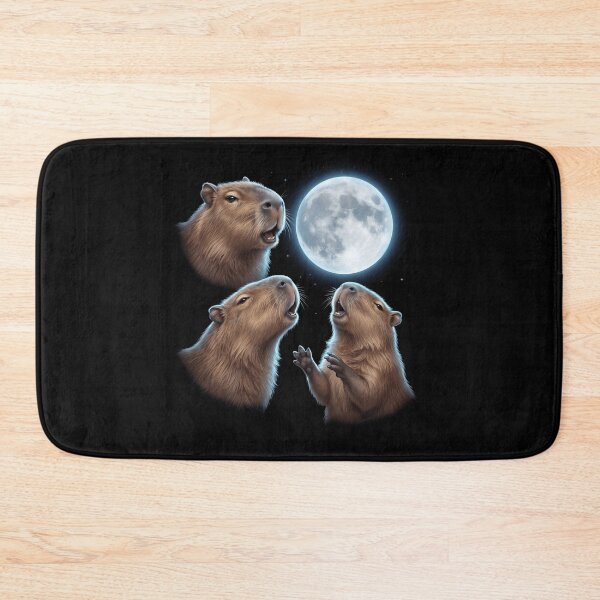 Item preview, Capybara Howling Moon Art Animal Lover designed and sold by TerryConnells.