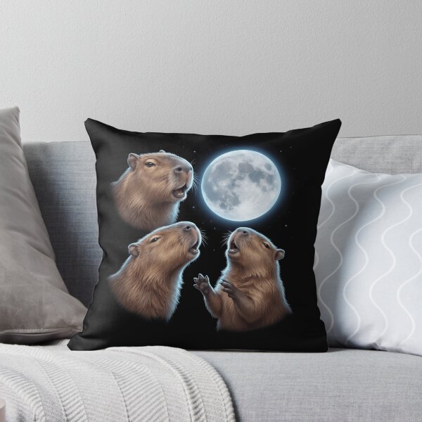 Item preview, Capybara Howling Moon Art Animal Lover designed and sold by TerryConnells.