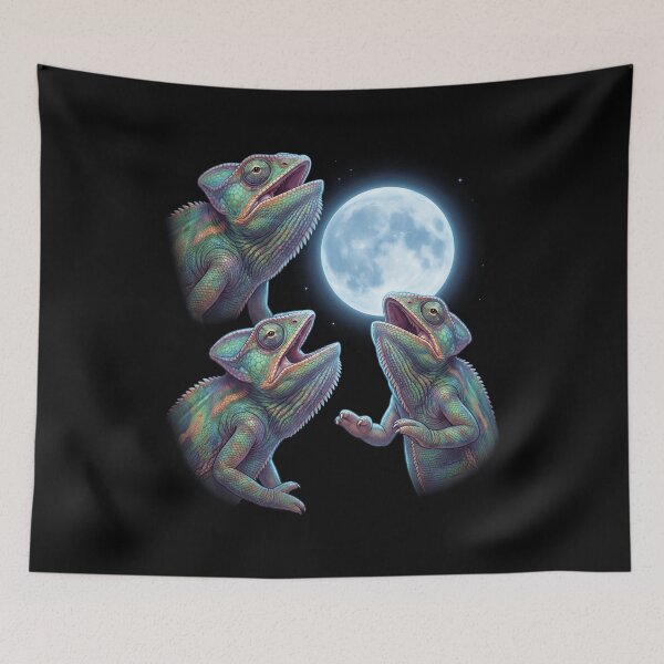 Item preview, Chameleon Howling Moon Art Animal Lover designed and sold by TerryConnells.
