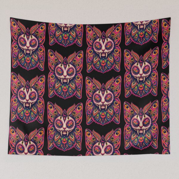 Item preview, Vampire Moth – Neon Gothic Screen Print Art designed and sold by Motel Mirage.