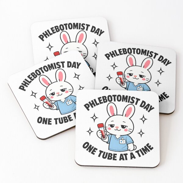 Item preview, Phlebotomist Day One Tube at a Time Cute Bunny Lab Tech Blood Draw Humor Design designed and sold by ClinicalHubs.
