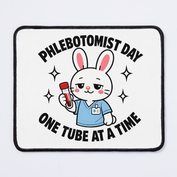 Item preview, Phlebotomist Day One Tube at a Time Cute Bunny Lab Tech Blood Draw Humor Design designed and sold by ClinicalHubs.