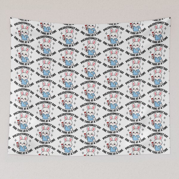 Item preview, Phlebotomist Day One Tube at a Time Cute Bunny Lab Tech Blood Draw Humor Design designed and sold by ClinicalHubs.