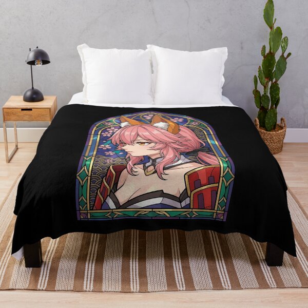Item preview, Caster Tamamo no Mae Fate Grand Order Sakura Stained Glass Fox Spirit designed and sold by mildaclairmo.