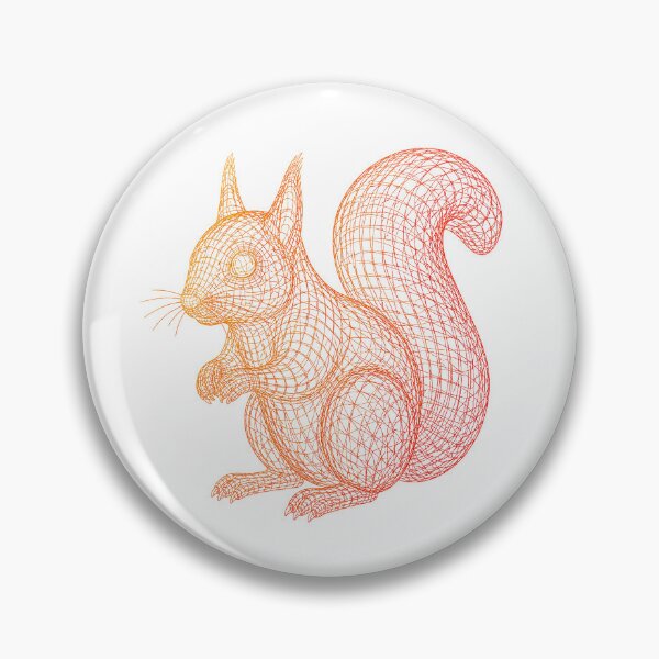 Item preview, Wireframe Squirrel designed and sold by SecretSquirrellDesigns.
