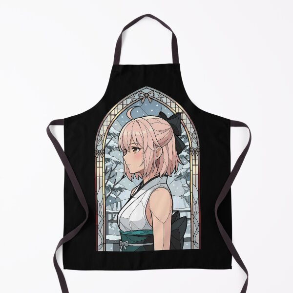 Item preview, Sakura Saber Okita Souji Fate Grand Order Snow Stained Glass designed and sold by mildaclairmo.