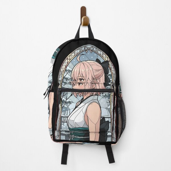 Item preview, Sakura Saber Okita Souji Fate Grand Order Snow Stained Glass designed and sold by mildaclairmo.