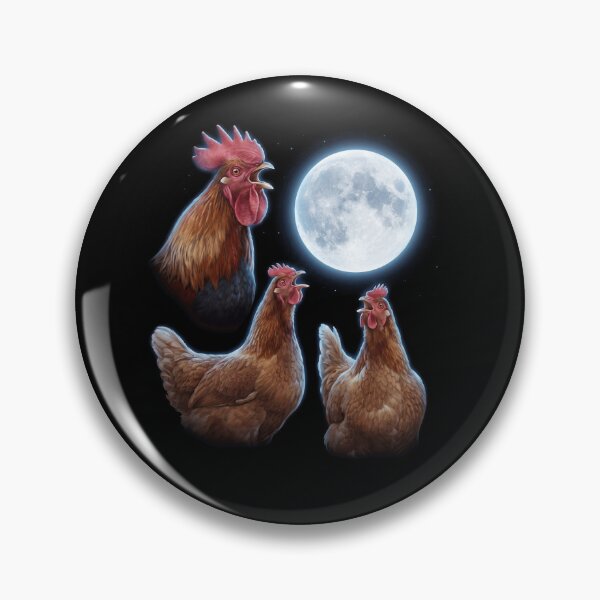 Item preview, Chicken Howling Moon Art Animal Lover designed and sold by TerryConnells.