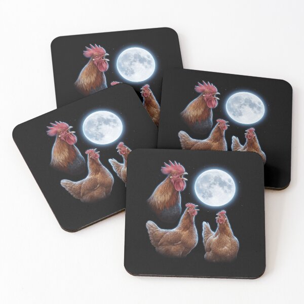 Item preview, Chicken Howling Moon Art Animal Lover designed and sold by TerryConnells.