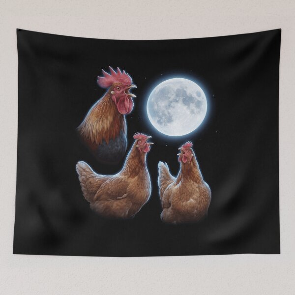 Item preview, Chicken Howling Moon Art Animal Lover designed and sold by TerryConnells.