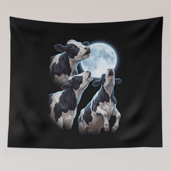 Item preview, Cow Howling Moon Art Animal Lover designed and sold by TerryConnells.