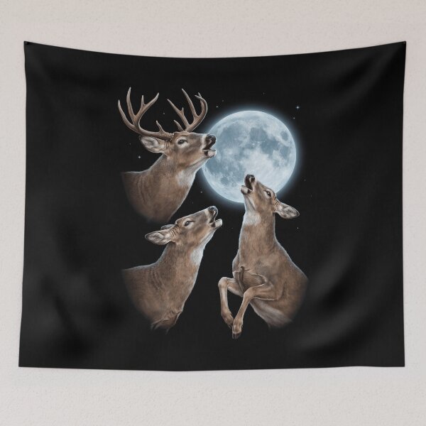 Item preview, Deer Howling Moon Art Animal Lover designed and sold by TerryConnells.