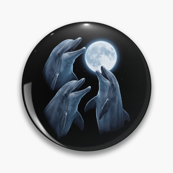 Item preview, Dolphin Howling Moon Art Animal Lover designed and sold by TerryConnells.