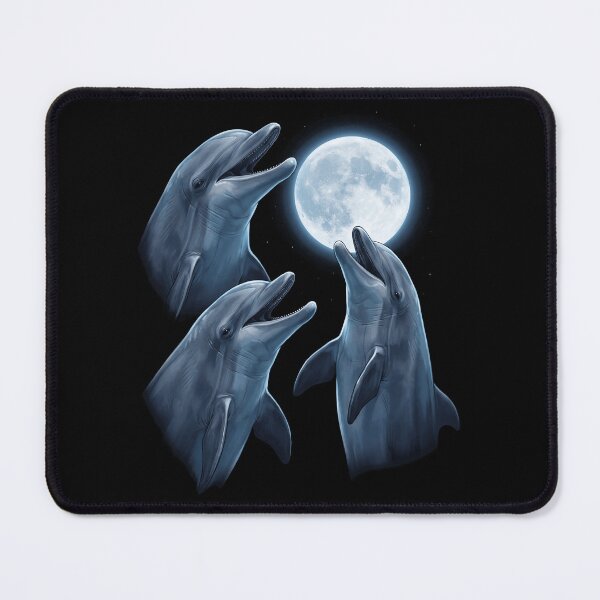 Item preview, Dolphin Howling Moon Art Animal Lover designed and sold by TerryConnells.