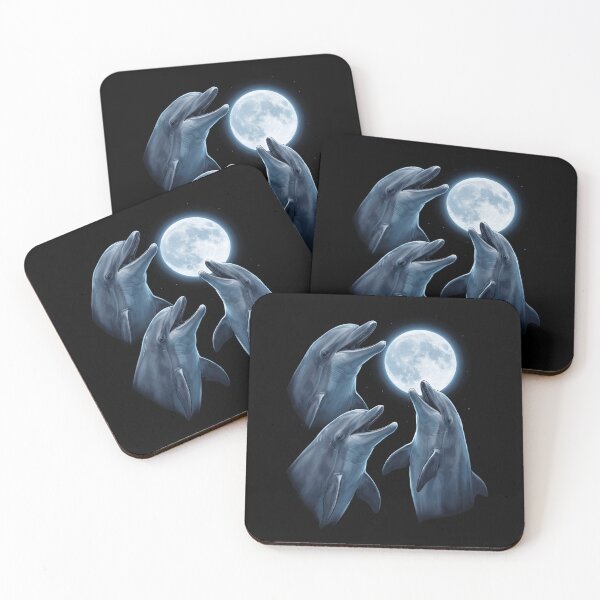 Item preview, Dolphin Howling Moon Art Animal Lover designed and sold by TerryConnells.