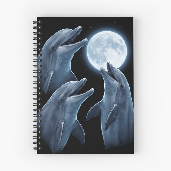 Item preview, Dolphin Howling Moon Art Animal Lover designed and sold by TerryConnells.